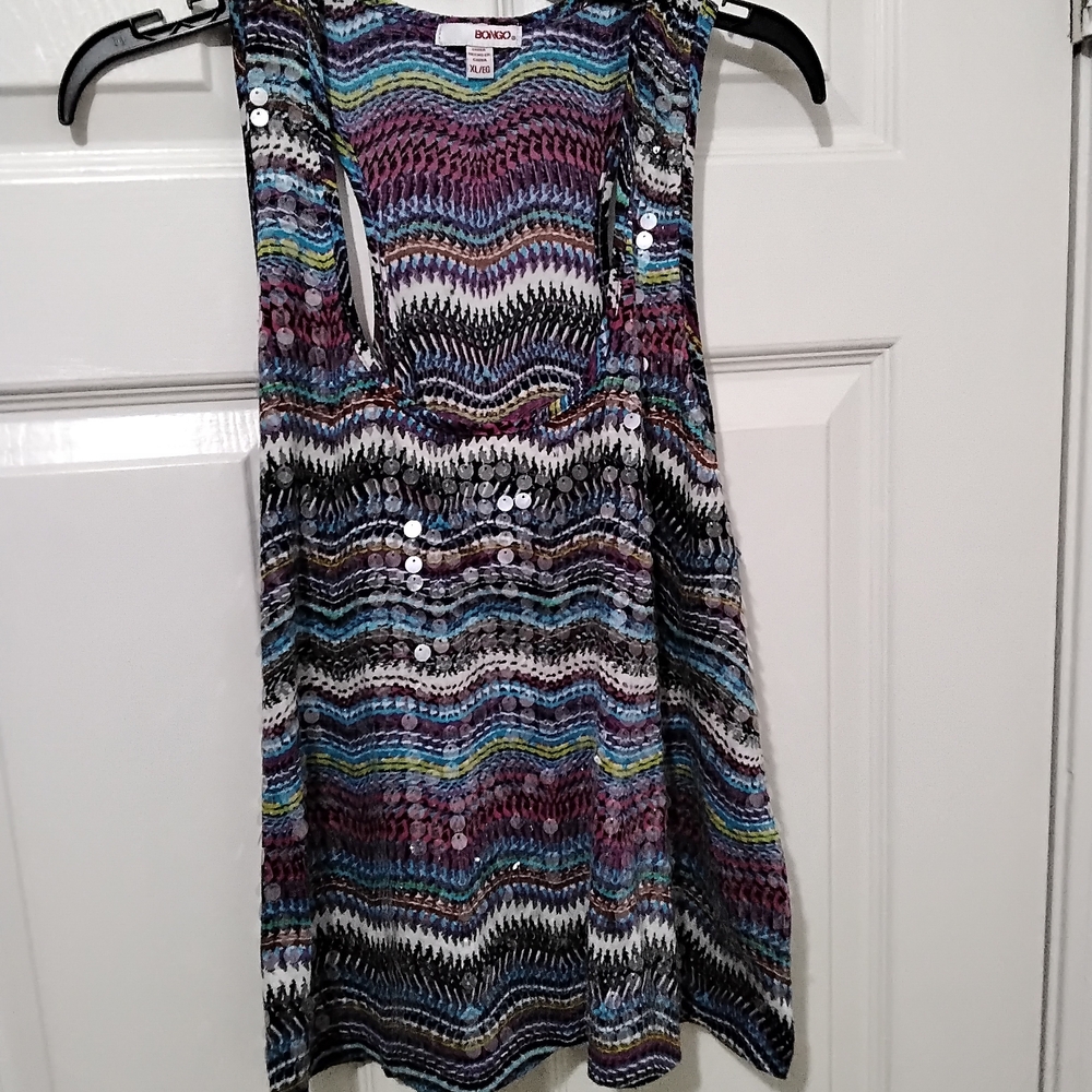 BONGO Multicolor Zigzag Tank Top